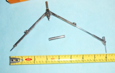 Dietzgen 6'' divider extension compass No 858T steel tips lead with box