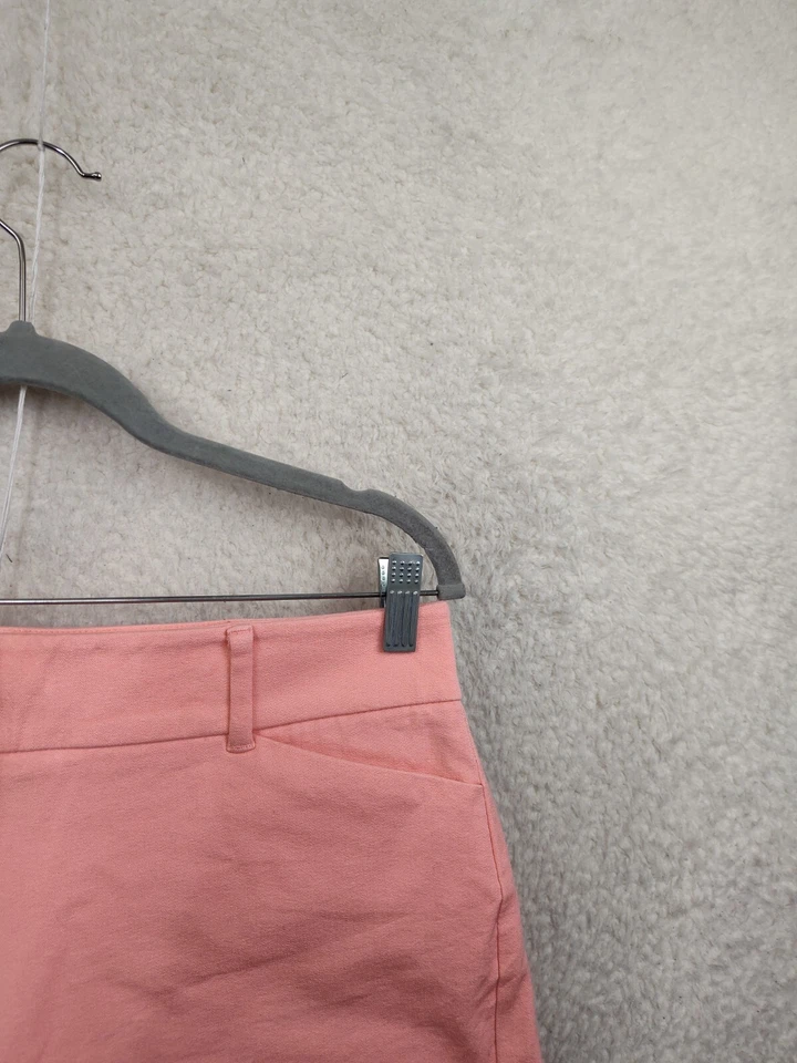 Chino New York Company Mujer Corto 8 Rosa Mezcla Algodón Pierna Recta Elastizado Foto 3 de 4