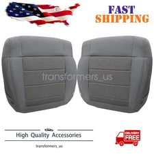 For Jeep Wrangler Sahara 2008-2010 Driver / Passenger Bottom Seat Cover Gray