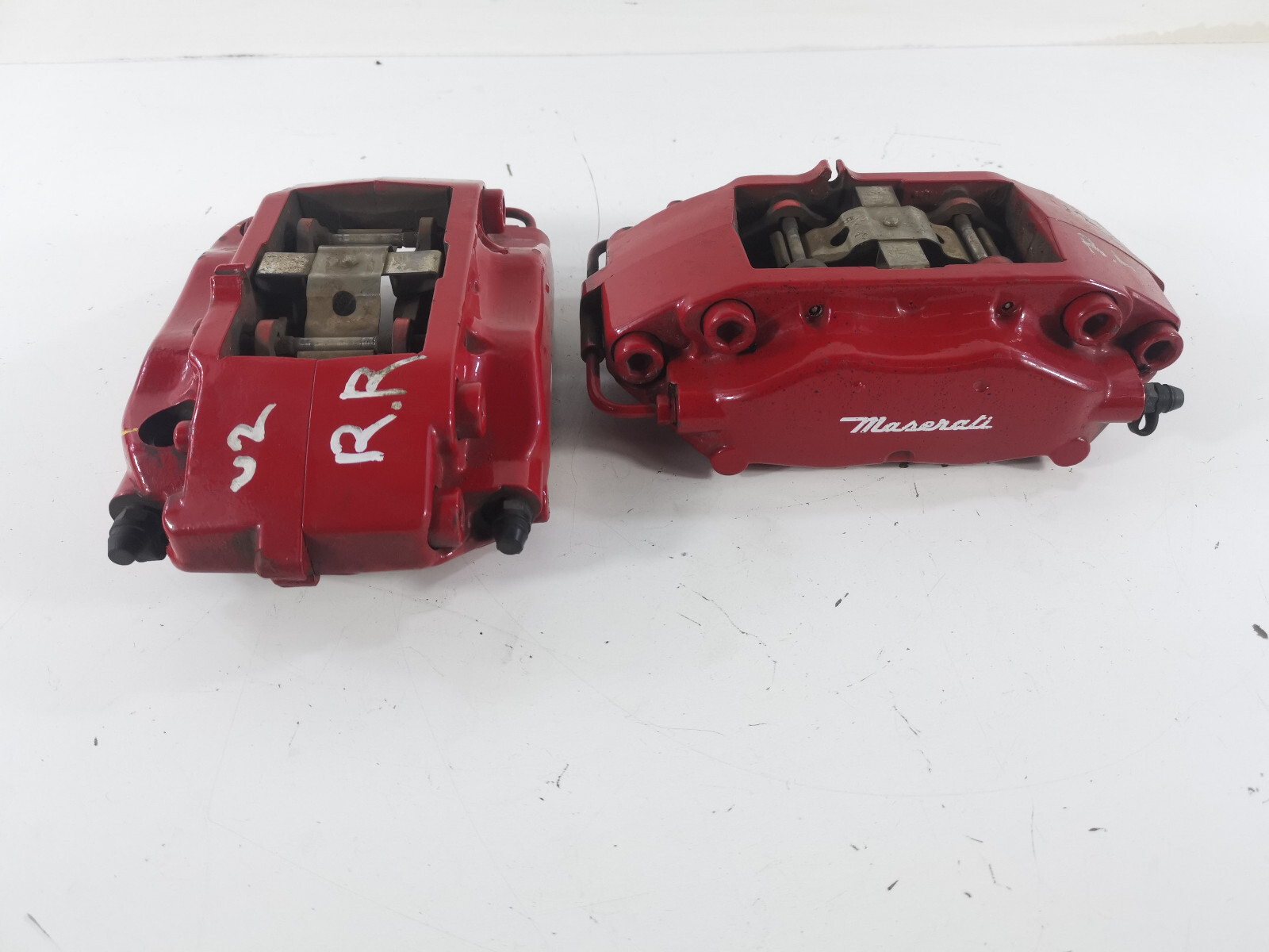 14 MASERATI GRANTURISMO REAR BREMBO RED BRAKE CALIPER SET OEM