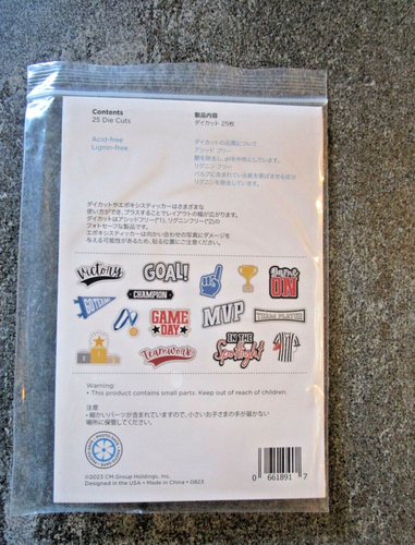 Creative Memories MAKE YOUR MARK Sports Embellishments 25 die cuts 2023 - Picture 5 of 5