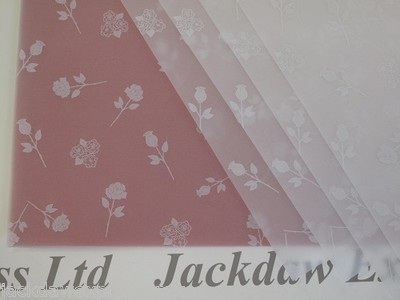 25 x A4 100 g/m² bedrucktes transluzentes Pergamentpapier - weiße Rosen Design AM529