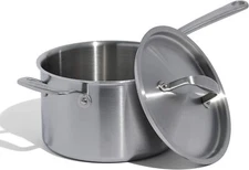 Made In Cookwar 4 Quart Stainless Steel Saucepan with Lid Professional Cookware
