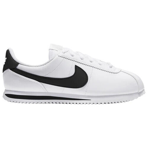 NEW Nike Cortez Leather GS White Black OG - DM0950-108 (Sizes 5.5 & 6.5 Years) - Picture 1 of 6