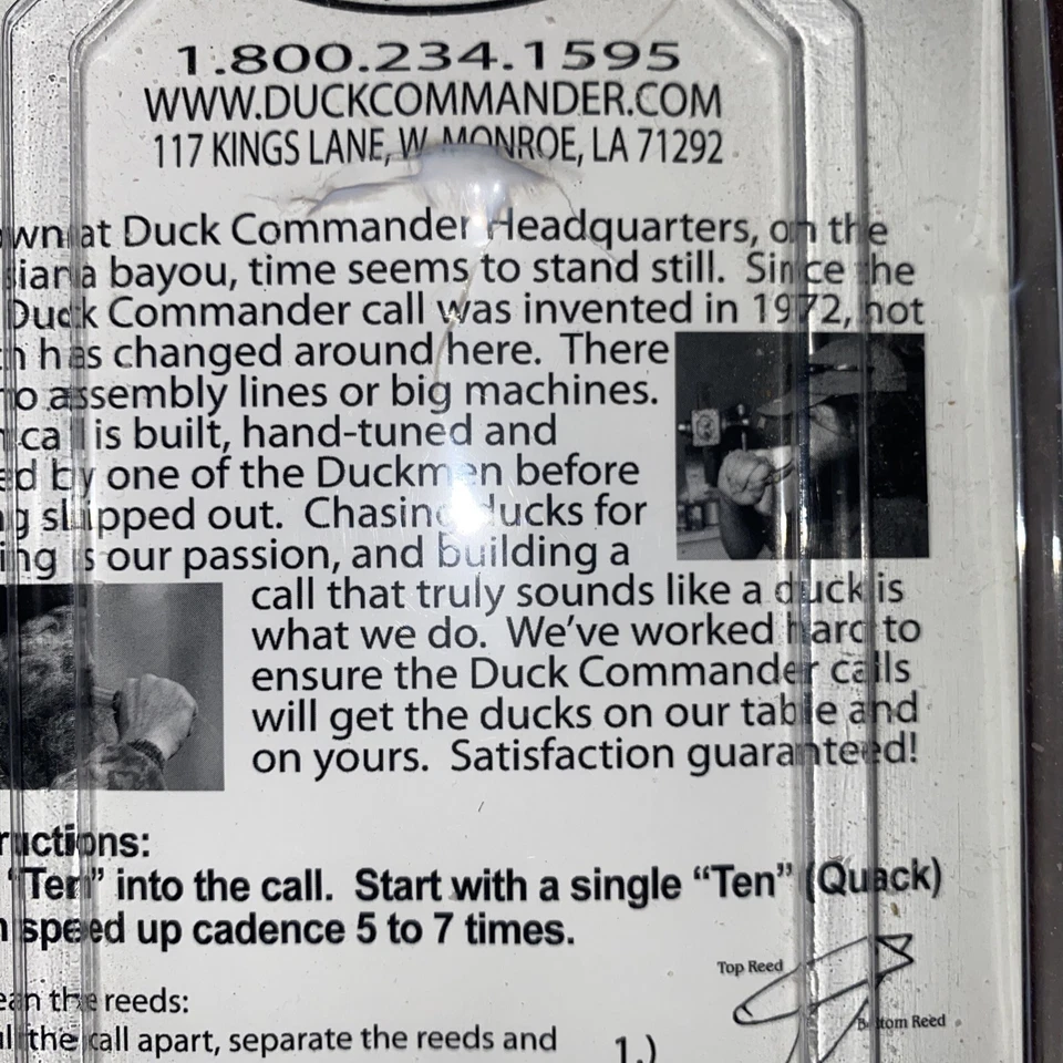 Vintage Duck Call Commander Miss Priss Duck Call Hot Pink Ladies Season New - Image 4 of 4