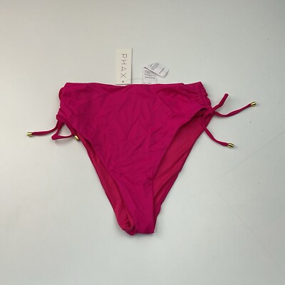PHAX Swimwear Colormix The Island High Waist Bottom Latin Fit Magenta Medium
