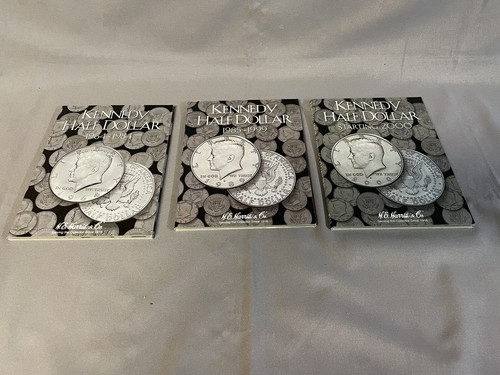 He Harris Kennedy Half Dollar Coin Folders # 1-3 1964-2008 Album Book