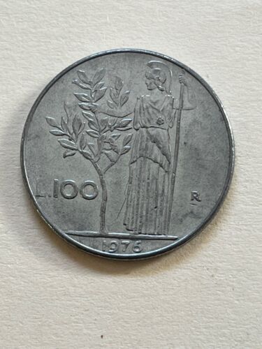 1976 Vintage L 100 Italian Coin L.100 Lira Lire Republica Italiana