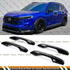 For 2023-25 Accord CR-V HR-V Gloss Black Door Handle Cover Trim Overlay Set 4pc