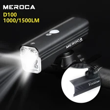 MEROCA 1600LM LED Bicycle Bike Light Front Rechargeable Headlight Flashlight