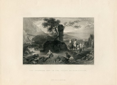 Hirtenjunge im Tal der Demütigung, Pilgrim s Progress   Vintage Print #L217