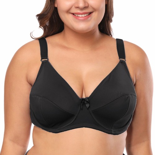 Plus Size Bras Large Women Full Cup Bra Lingerie Non Padded Underwired Brassiere - Picture 7 of 42