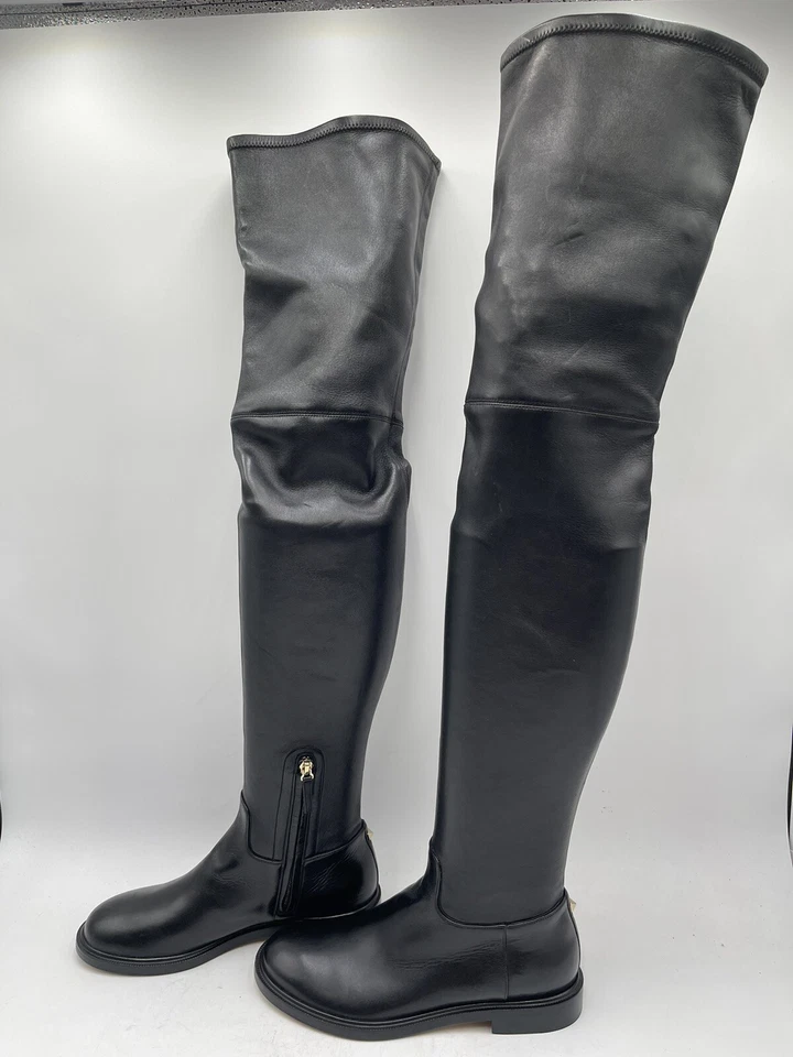 BOTA DE CUERO VALENTINO GARAVANI por encima de la rodilla negra talla 37 Foto 3 de 4