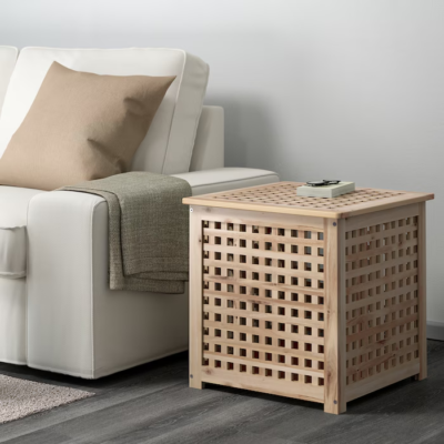 Brand New Ikea HOL Storage/Side Table,Acacia,2 sizes in stock