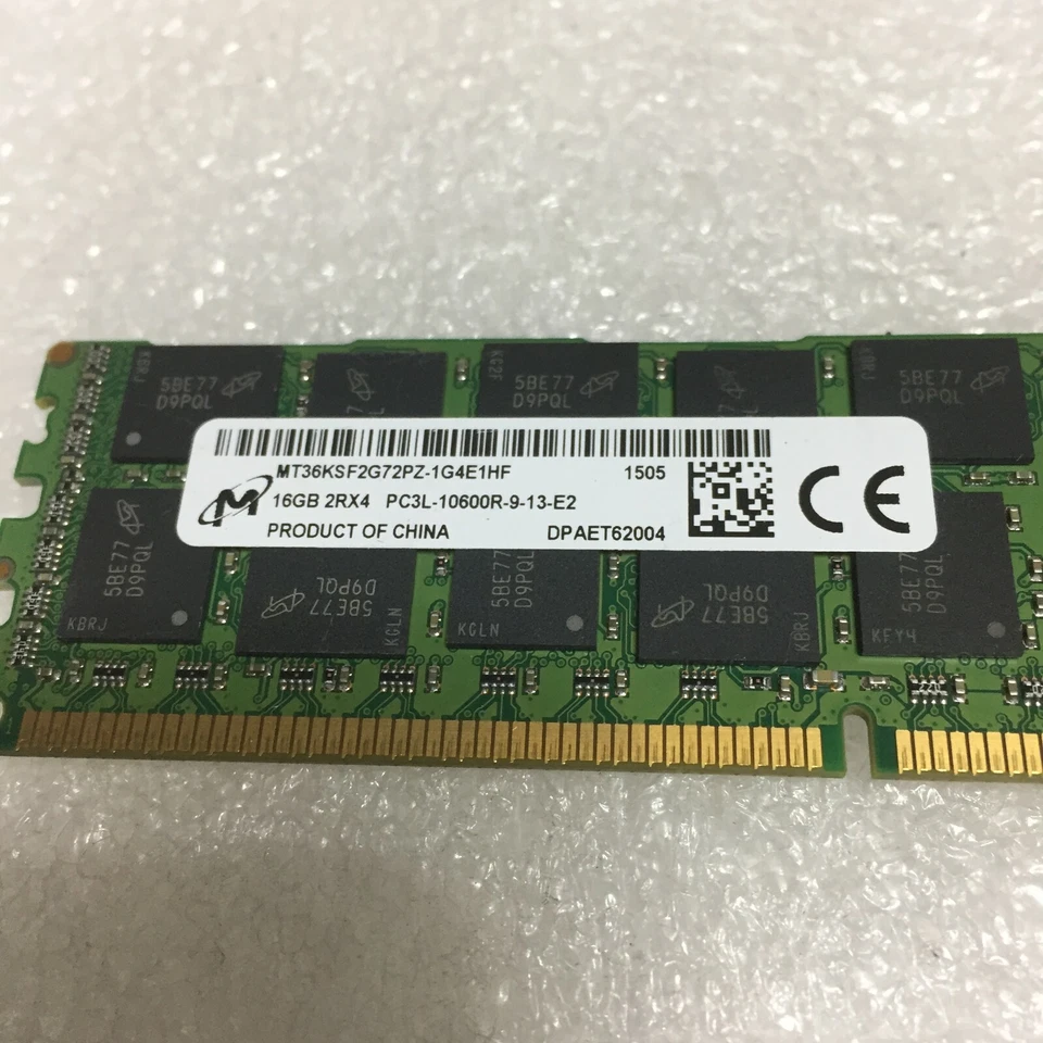 LOTE DE 4 MICRAS 16GB PC3-10600R ECC Servidor RAM MT36KSF2G72PZ-1G4E1HF ENVÍO Y DEVOLUCIÓN GRATUITOS Foto 3 de 4