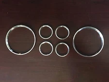 81-88 Monte Carlo SS El Camino Malibu Polished Aluminum Gauge Bezel Rings Set