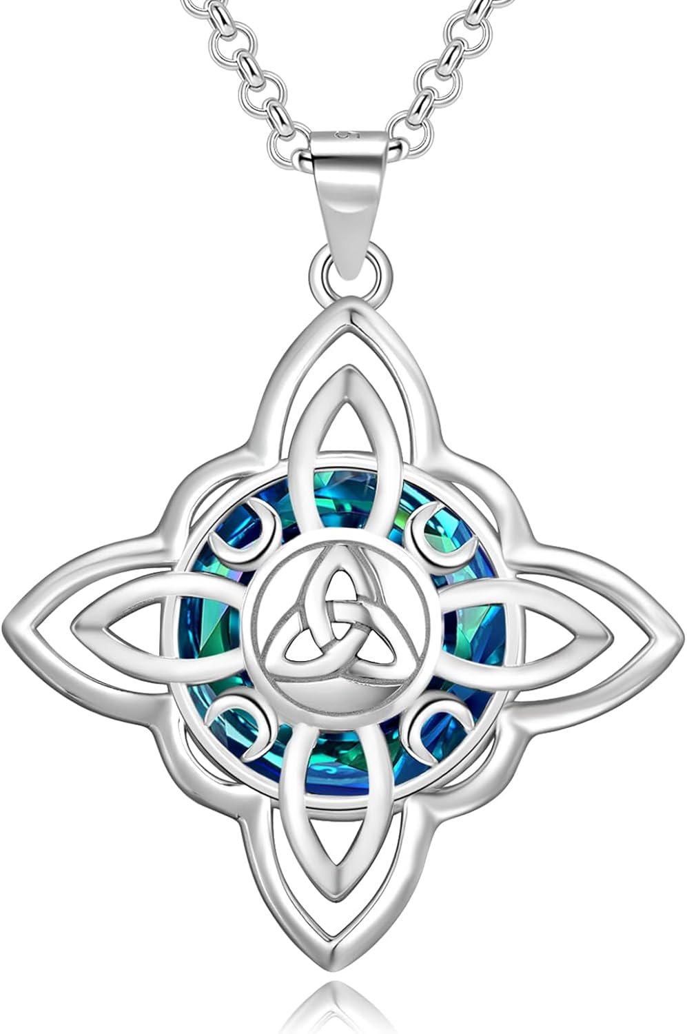 Sterling Silver Witches Broom Pendant Necklace Besom Pagan Wicca Charm Jewelry e