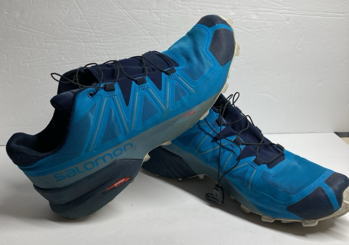 Salomon Sneakers Mens 12 Blue Speedcross Hiking Shoes Energy Cell Ortholite