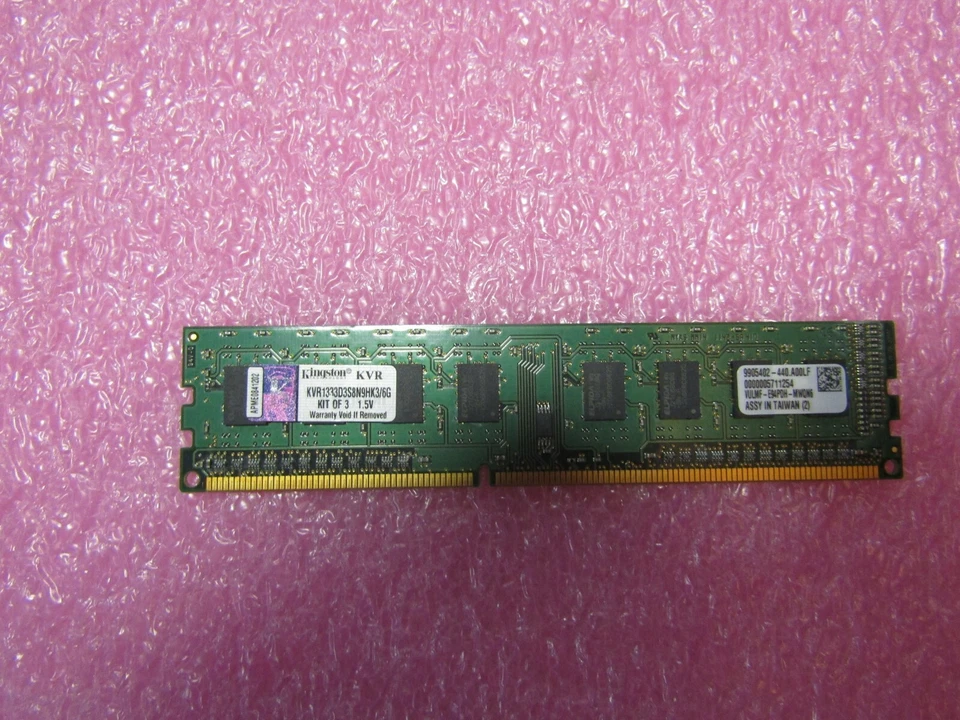 KVR1333D3S8N9HK3/6G Kingston 6GB (3x2GB) DDR3 Non ECC PC3-10600 1333Mhz Memory - Image 3 of 3