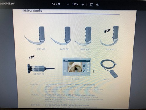 Karl Storz 8402 ZX C-MAC Video Laryngoscope Monitor GOOD BATTERY WARRANTY 8402ZX - Picture 11 of 12