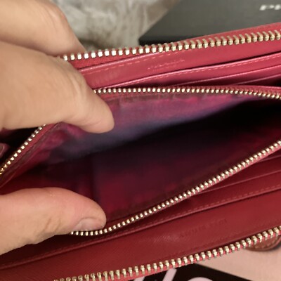 Authentic Prada Long Wallet SAFFIANO Metal Leather Continental