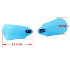 Blue Acrylic Hand Grips Guard Windshield Fits Harley FLD FXDF FXDL Dyna Touring