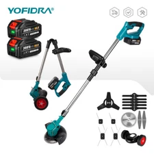 6” Cordless WeedEater Electric Lawn Mower Lawn Edger Grass String Trimmer