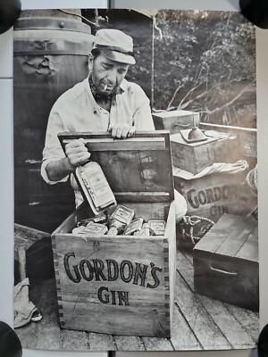 Vintage Gordon's Distilled London Dry Gin Advertising Poster