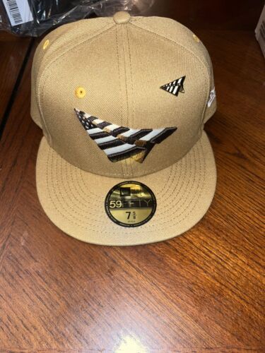 PAPER PLANES ✈️ WHEAT FITTED HAT 🔥 SIZE 7 5/8 NEW RELEASE YELLOW EYELETS