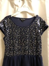 Navy Blue Hi Low Dress Juniors