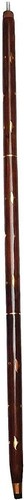Antique Brass Round Head Handle 37" Brown 3 Fold Wooden Walking Stick Cane Gift - Picture 8 of 12