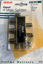 RCA 4-Way Signal Coaxial Splitter VH49 RCA TV VCR
