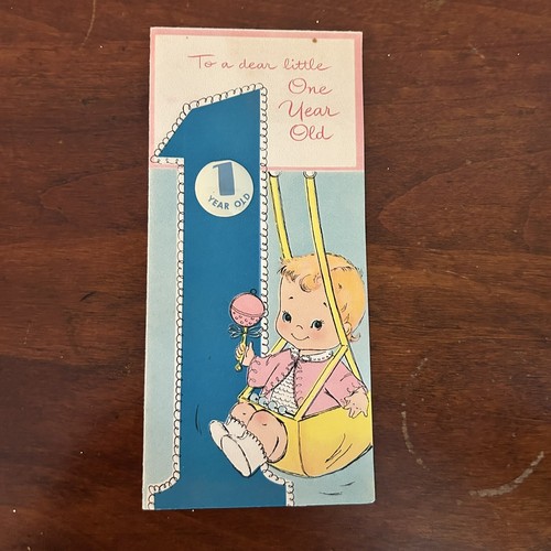 5x Vintage 50s/60s Welcome Baby Congratulations Cards Ephemera Scrapbook - Picture 4 of 14