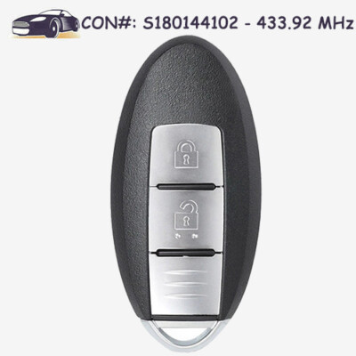 Smart Remote Key Fob 2 Button S180144102 433.92MHz for Nissan Qashqai Micra Note