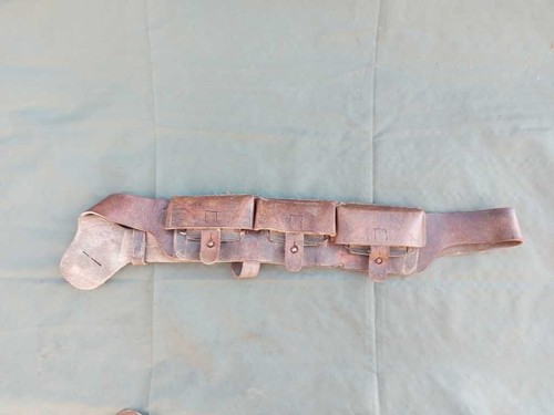 Bandoliera Italiana Regio Esercito REI 3 tasche ww1 ww2 Beretta Bodeo (FR.) - Picture 2 of 14