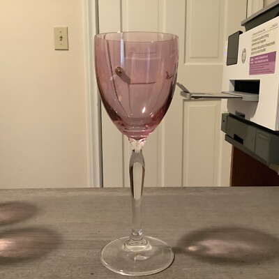 Lavender Or Purple Wine Glass Tulip Base Connection In Middle Pier One