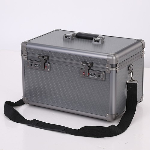Aluminum Camera Storage Case Flight Case Drone Carry Box with Tray & Strap - Picture 2 of 7