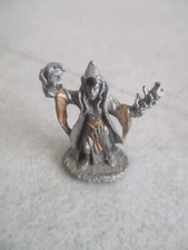 VINTAGE RAWCLIFFE PEWTER WIZARD FIGURE RF3964 1.25" FIGURE