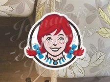 Wendy's Hamburgers Logo Custom Vinyl Sticker Decal fan tumbler laptop fast food