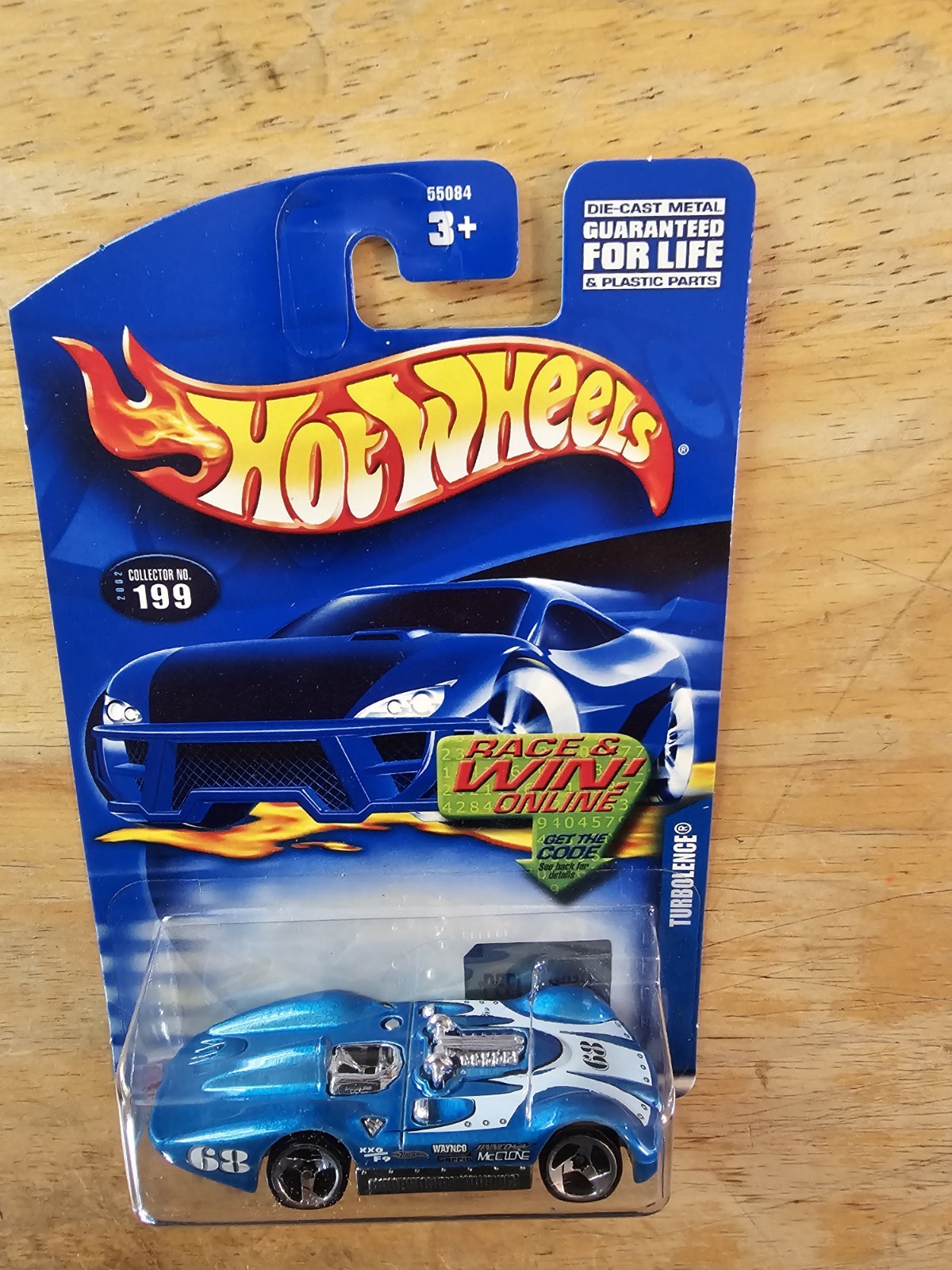 Hot Wheels Turbolence, Blue; 2002 Collector No. 199