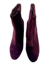 NWOT Ash ERIKA Purple Velvet Booties Women’s Boots Shoes Size 38.5 Size 8