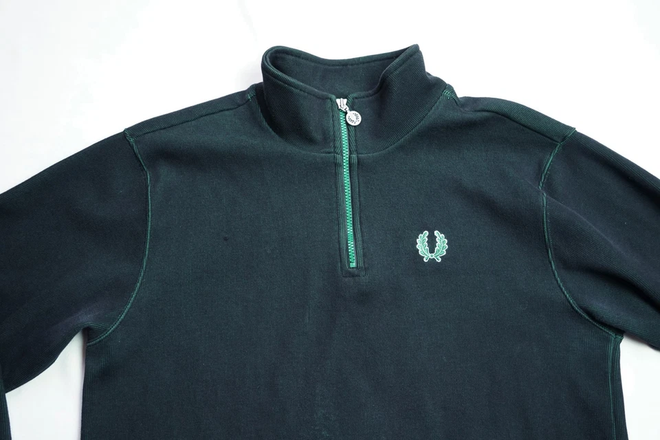 Fred Perry 1/2 Half Zip Jumper mens Sweater Pullover top size L Large VTG M1347 - Image 4 of 4