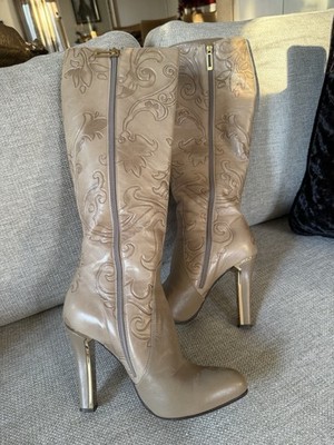 MARINO FABIANI Stiefel Leder Boots Lederstiefel taupe beige 37 Echtleder 249 EUR