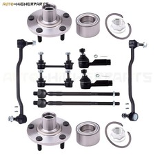 For 2002-2006 Nissan Altima 10 Pcs Front Steering Tie Rod Sway Bar & Wheel Hub