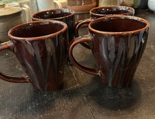 Joseph Abboud Mahogany Coffee Tea Mugs 6211723 Set of 4