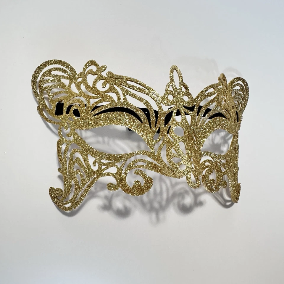 Máscara Dorada para Mascarada Baile Fiesta Hombres Mujeres Foto 3 de 4