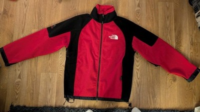 VTG The North Face Summit Series Red Black Fleece Jacket Gore Windstopper Mens M