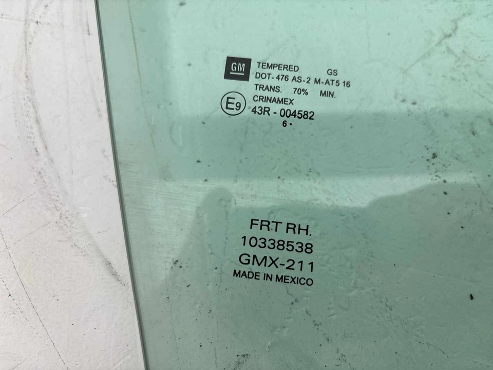 Chevrolet Impala 2006-2016 puerta delantera derecha pasajero ventana vidrio OEM Foto 4 de 4