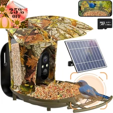 Smart Bird Feeder w/ Camera AI Identify Auto Capture Bird Videos Motion Detectio