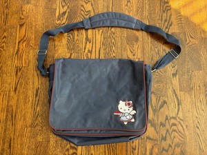 Vintage Sanrio Hello Kitty Messenger Bag Blue Candy Girl Laptop Crossbody 16x12